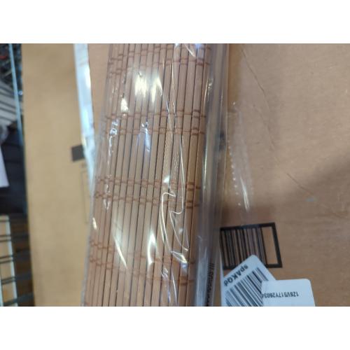 LazBlinds No Tools No Drill Cordless Bamboo Roman Shades, Light Filtering Window Treatment, Roll Up Bamboo Blinds for Windows 35'' W x 64'' H, Ceylon Light Russet