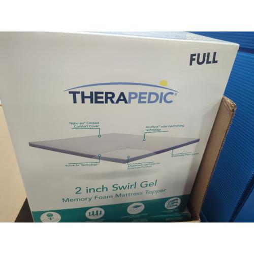 Size Full Therapedic 2-Inch Swirl Gel Memory Foam Full Mattress Topper