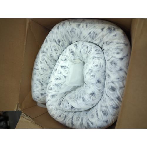 KSIIA Washable Dog Bed Deluxe Plush Dog Crate Beds Comfy Kennel Pad Anti-Slip Pet Sleeping Mat for Large, Jumbo, Medium, Small Dogs Breeds, 35 x 23, Gray