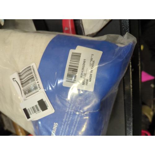 MIULEE Natural White Linen Curtains 80 Inch Length 2 Panels for Bedroom Living Room, Soft Thick Linen Textured Window Drapes Semi Sheer Light Filtering Back Tab Rod Pocket Burlap Look Decor