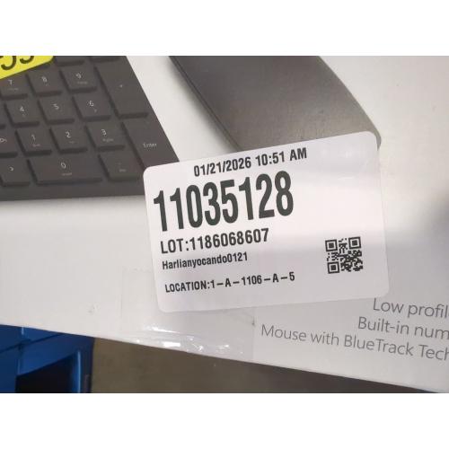 Microsoft Designer Bluetooth Desktop - Wireless bluetooth connectivity - QWERTY keyboard with built-in number pad - Ambidextrous designed mouse