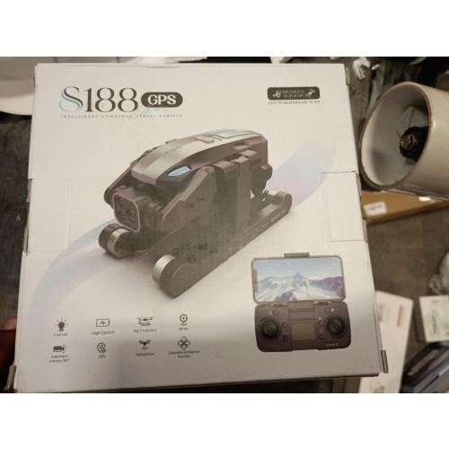 S188 GPS Drone with 8K Camera for Adults, FPV RC Quadcopter with Brushless Motor, 5G WiFi Transmission, Obstacle Avoidance, Optical Flow, Auto Return, Follow Me, Storage Bag, 2 Battery, Silver