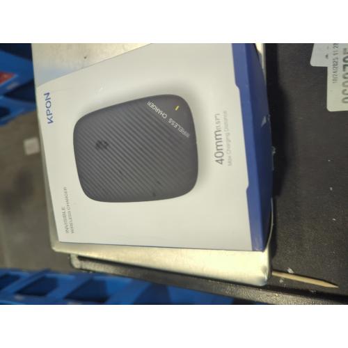 KPON Invisible Wireless Charger, 40MM(1.57) Wireless Charging Desk Mat Mouse Pad, Hidden Charging Station for iPhone 16/15/14/13/12/Samsung/Google Pixel/LG/Wireless Phones(Adapter Included)