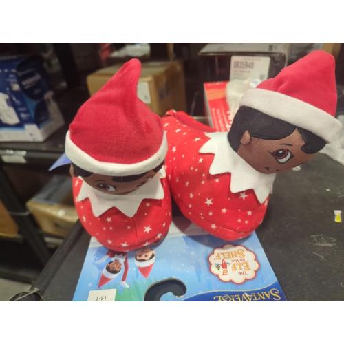 Size M 13-1 Color red elf on shelf slippers Color red