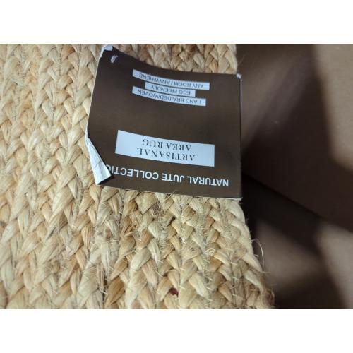 Chardin home Hand Woven Natural Jute Braided Rug – 8' Round | Rustic Boho Farmhouse Reversible Area Rug for Living Room, Dining Room, Nursery, Entryway, Study, or Patio | Solid Natural Fiber Rug