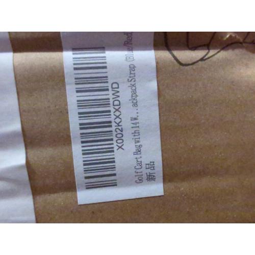 Golf Cart Bag 14 Dividers Top Clubs Organizer Lightweight with Cooler Pouch, Dust Cover and Backpack Strap