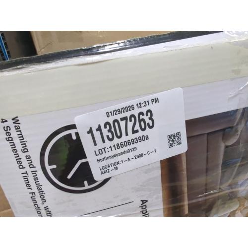 SAMEAT Heated Towel Warmers for Bathroom - Large Towel Warmer Bucket, Wood Handle, Auto Shut Off, Fits Up to Two 40X70 Oversized Towels, White