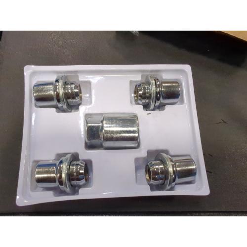 Silver Wheel Lock Lug Nut Set Anti Theft Fit Toyota Camry Tacoma Corolla Highlander Avalon RAV4 Sienna Venza Celica Prius Matrix CHR Mirai Lexus RX350 IS250 ES350 NX200T Replace 00276-00900