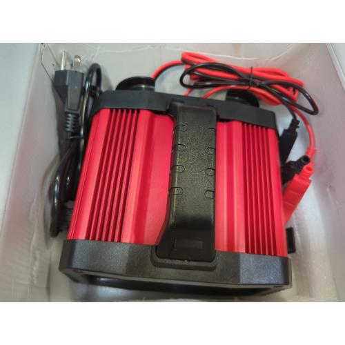 Black and Red 25A Battery Charger, 2/8/20/25 Amp 12V/24V LiFePO4 Lead Acid Fully Automatic Battery Maintainer with Engine Start, 8-Stage Car Battery Trickle Charger, Desulfator for AGM,STD,Gel,Deep Cycle Batteries