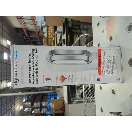 White and Silver AM09 1500-Watt Electric Portable Fan Heater - White/Silver