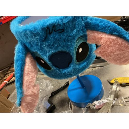 Disney Stitch Plush Table Lamp,15.5 Figural Lamp with Soft Shade & Pull Chain,Kids Bedroom or Nursery Nightstand Light,Blue