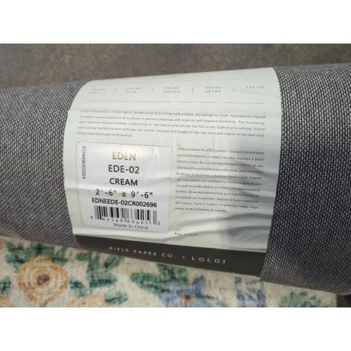 Loloi Rifle Paper Co. Eden Collection EDE-02 Mughal Garden Cream 2'-6 x 9'-6 Runner Rug feat. CloudPile™