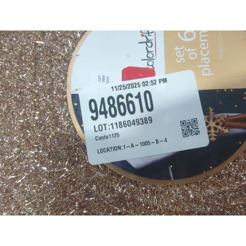 COLORDRIFT PLACEMATS 6 GOLD METALLIC