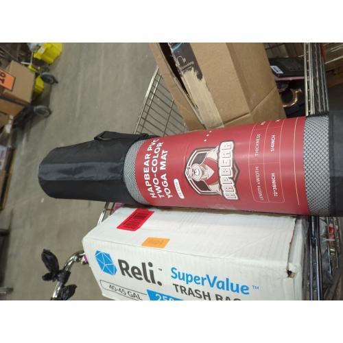 HAPBEAR Large Yoga Mat - 72x36x6mm (1/4 inch), Extra Wide Non-Slip Exercise Mat for Home Workout, Yoga, Pilates & Stretching, Durable & Eco-Friendly, Includes Bonus Resistance Bands & Carry Bag