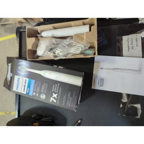 Philips Sonicare 4100 Rechargeable Electric Toothbrush, with Pressure Sensor, 2 Intensity Settings, SmarTimer and QuadPacer, 14-Day Battery Life, White, Model HX3681/23