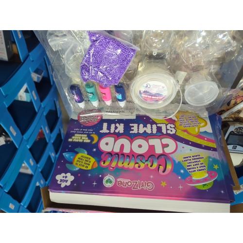 GirlZone Cosmic Cloud Slime Kit, Premade Galaxy Slime Kit for Girls Ages 10-12 with Glitter & Inks
