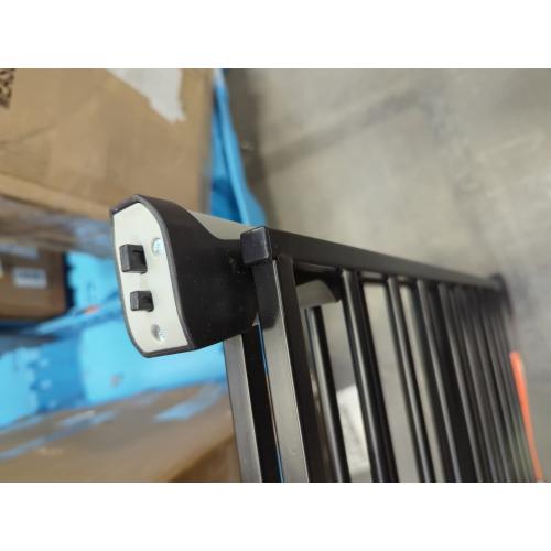 Babelio 31.5-55 No Bottom Bar Baby Gate Extra Wide, 2-in-1 Auto Close Dog Gate for The House, Stairs and Doorways, with Large Walk Thru Door, Black