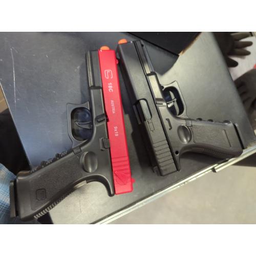 Soft Bullet Toy Gun - Semi-Automatic Mode, Realistic Shell Ejecting Toy Guns, Birthday Gift (Red & Black)