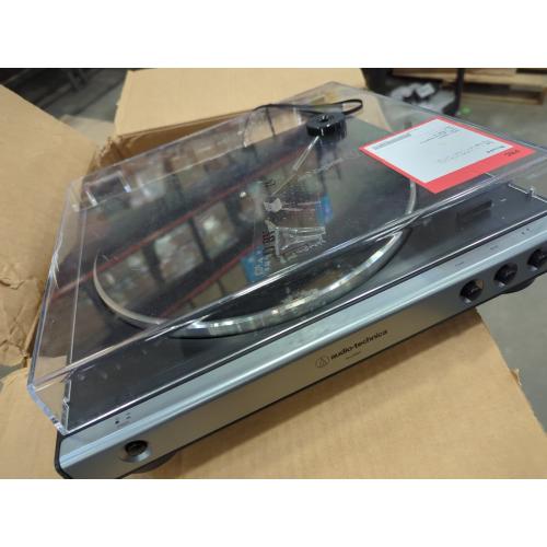 Audio-Technica AT-LP60X-GM Fully Automatic Belt-Drive Stereo Turntable, Gunmetal/Black, Hi-Fidelity, Plays 33-1/3 and 45 RPM Vinyl Records, Dust Cover, Anti-Resonance, Die-Cast Aluminum Platter