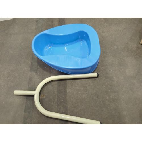 Blue bedpan for patient lift transfer chair