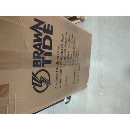 BRAWNTIDE Wide Stadium Seat - Extra Thick Cushion, Great Back Support, Lightweight Chair, Multiple Storage Pockets, Compact, Ideal for Sporting Events