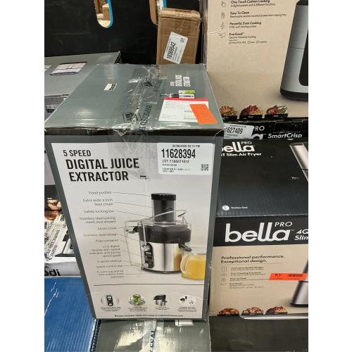 Bella PRO - 5-Speed Centrifugal Digital Juice Extractor - Stainless Steel