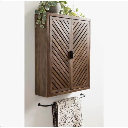 Wildon Home Domitilla Tall 2-Door Bath Cabinet Brown