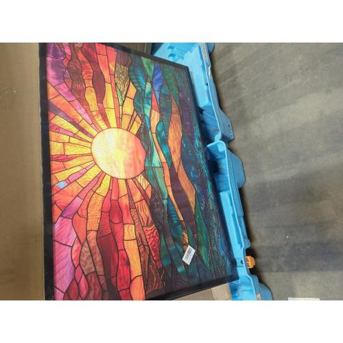 Quorin Boho Sun Large Wall Art Colorful Pictures Abstract Geometric Sun Sunset Sea Wall Decor Modern Canvas Print Painting Artwork for Bathroom Living Room Bedroom 36L x 24W