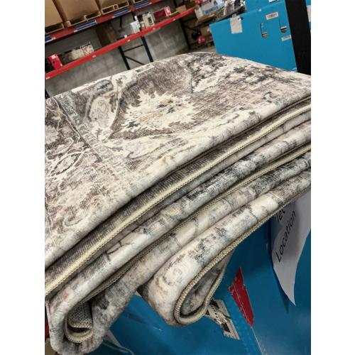 Area Rugs with Living Room：Machine Washable Rug - Soft Carpet for Bedroom - Waterproof Stain Resistant Vintage Distressed Area Rug Beige