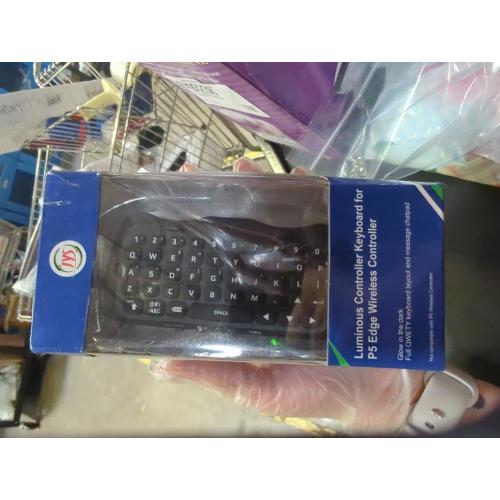 Controller Keyboard for PS4, Wireless Bluetooth Keypad Mini Chatpad Rechargeable Online Gaming Live Chat Message Gamepad Keyboard with Built-In Speaker & 3.5MM Audio Jack for Playstation 4 Dualshock