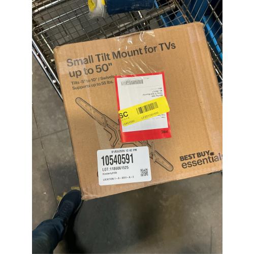 Best Buy Essentials™ - Tilting TV Wall Mount for up to 50 TVs - Black