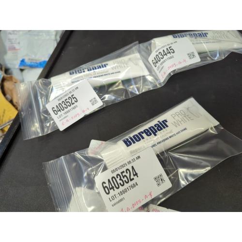 1- pro white- Biorepair: Whitening Toothpaste with microRepair * 2.5 Fluid Ounce (75ml) Tubes ) * [ Italian Import ]