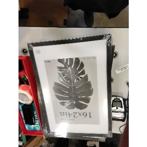 MCS Studio Gallery 16x24 Poster Frame Black Woodgrain, Vertical & Horizontal Wall Hanging Large Picture Frame for Photos, Posters & Art Prints (5-Pack)