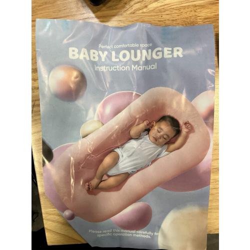 Baby Lounger, Baby Lounger for Newborn, Soft Breathable Washable Infant Lounger WHITE