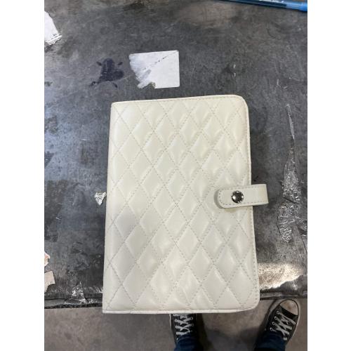 TANG SONG Leather Travel Jewelry Organizer Case – Velvet-Lined Zipper Pouch for Earrings, Necklace & Rings Portable Gift for Women (White)