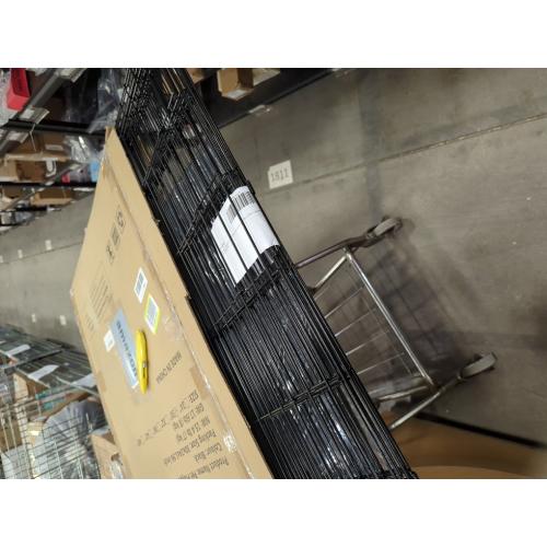 BLACK Dog Pen Pet Playpen Dog Fence Indoor Foldable Metal Wire Exercise Puppy Play Yard Pet Enclosure Indoor Outdoor 8 Panels 30 Inch with Bottom Pad/Top Cover