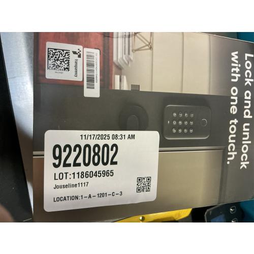 Wyze Auto-Lock Bolt, Fingerprint Keyless Entry Door Smart Bluetooth Deadbolt Replacement, Backlit Keypad, IPX5 Weatherproof, in-App History and Scheduled Access, BHMA, UL 20-Min Fire Rated