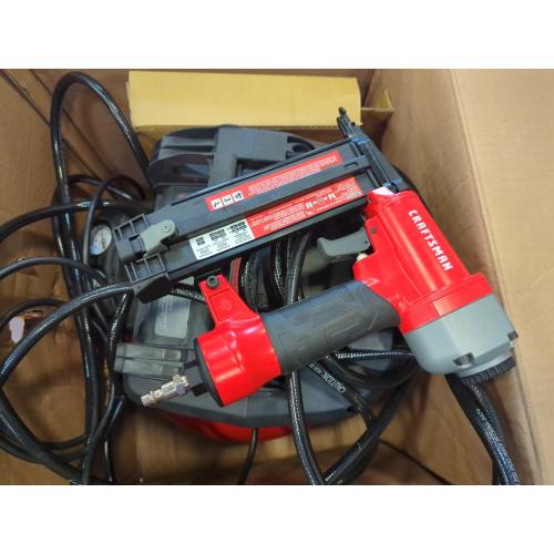 CRAFTSMAN Brad Nailer and Air Compressor Combo Kit With Hose (CMEC1KIT18)