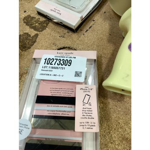 kate spade new york Defensive Hardshell Case (1-PC Comold) for iPhone 11 Pro, Park Stripe Gold Foil/Black/Cream/Cream Bumper/Clear