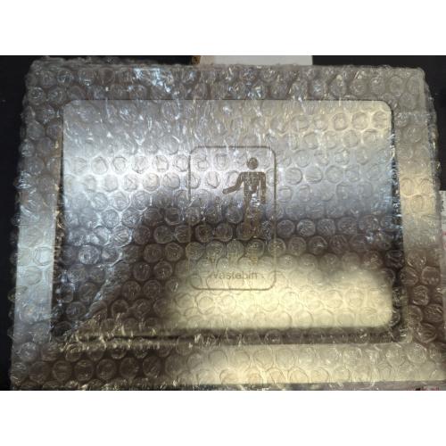 Silver 7*9 1Piece 304 Stainless Steel Rectanglar 7×9 Side Mount Trash Chute with Hinged Inward Flip Panel Lid for Kitchen Bath Commerical Cabinet