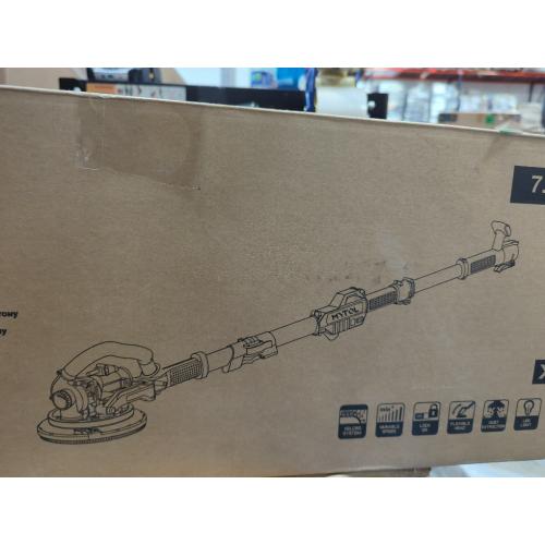 Black and Green Drywall Sander, 7.2A Electric Drywall Sander with Vacuum Dust Collection, LED Light, 6 Variable Speed Digital Display 900-1800RPM, Foldable & Extendable Handle, 9 Sanding Discs&3 Grid Sandpaper