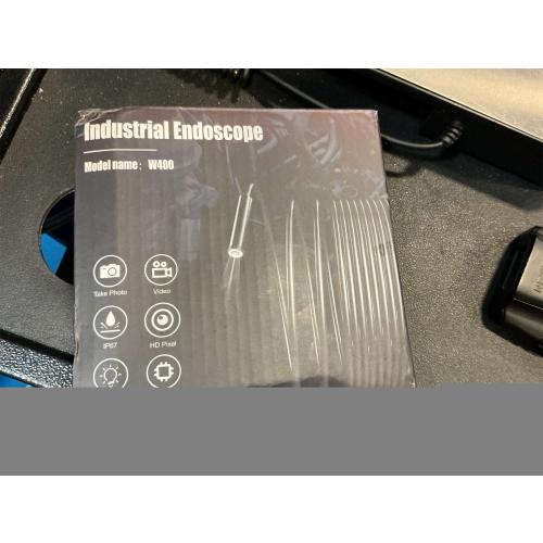 Plug & View Inspection Cam with 5m Bendable Cable and Swappable Tool Tips, Endoscope Camera with Light, Waterproof Boroscope Inspection Tools with 8 LED Lights for iOS & Android(3.5m)