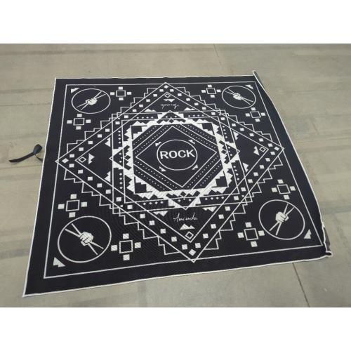 Aucuda Southwest Drum Rug 6x6.6ft Large Drum Mat Outdoor, Tightly Woven Fabric Cool Drum Set Carpet with Non-Slip Grip Bottom, Electric Drum Accessories Studio, Apartment, Soundproof, No Crease.