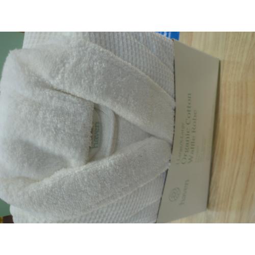 Haven Waffle Large/X-Large Organic Cotton Robe in White