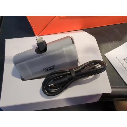 Anker - Nano Power Bank with Built-in Foldable USB-C Connector - Black