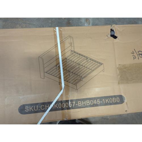 Belo Upholstered Platform King Bed Brown