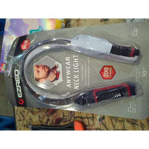 EZRED ANYWEAR Rechargeable Neck Light for Hands-Free Lighting - NK15, Perfect Light for Mechanics, Camping, Hunting, DIY Projects, Reading