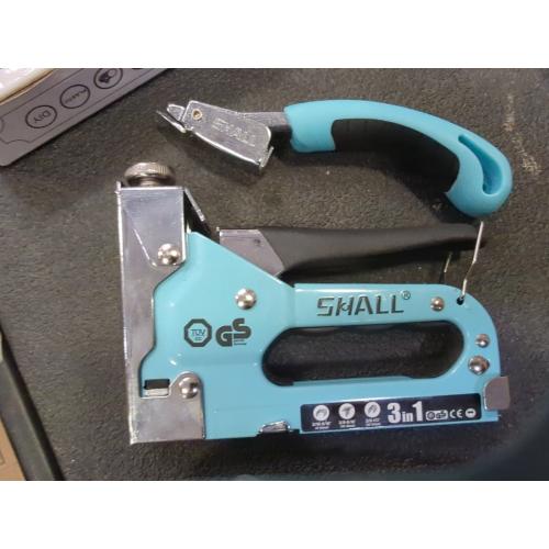 SHALL Staple Gun Heavy Duty, 3-in-1 Upholstery Staple Gun Kit with 3000 Staples, Staple Remover, Manual Brad Nailer with Specific Staples Outlet Position Indicator