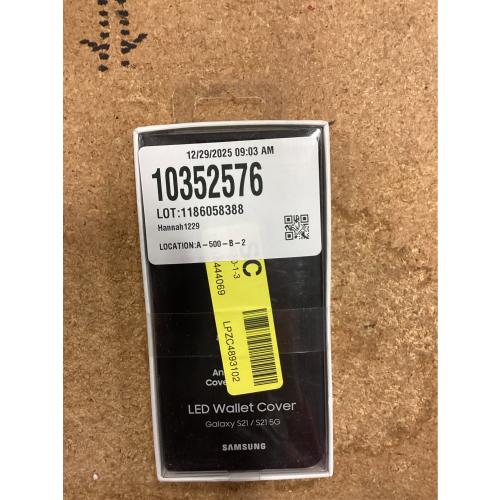 Samsung LED Wallet Cover EF-NG991 - Flip cover for cell phone - black - for Galaxy S21 5G