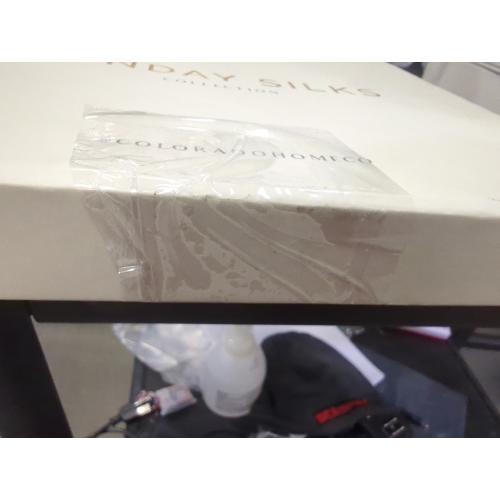 Pack of 2 Color beige and blue Silk Sleep Mask for Women and Men - Silk Eye Mask for Sleeping, Blindfold, Eye Covers, Pack of 2